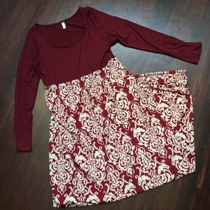 Pinkblush Damask Maternity Maxi Dress